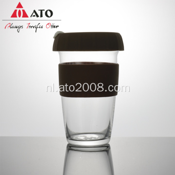 Herbruikbare reiskopeep Mug Tumbler Glass Coffee Cup